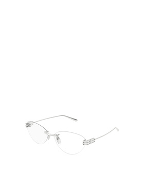 BALENCIAGA 女士眼镜 BB0489O001 SS2026 白色 几何平光镜