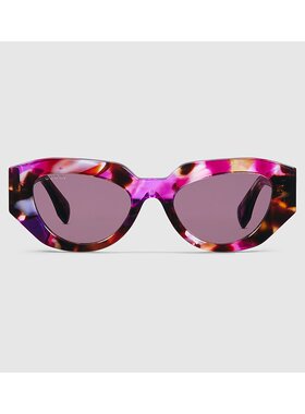 GUCCI 女士眼镜 840017J07655550 AW2025 紫色 猫眼镜框太阳镜