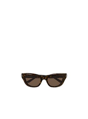 BALENCIAGA 女士太阳镜 BB0430S002 AW2025 棕色 全框太阳镜