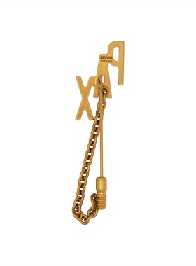 MOSCHINO 女士项链 917884020607 AW2024 金色 别针胸针