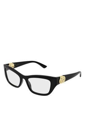 GUCCI 男士眼镜 GG2125O001 SS2026 黑色 几何平光镜
