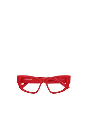 BALENCIAGA 女士眼镜 BB0303O004 AW2023 红色 几何平光镜