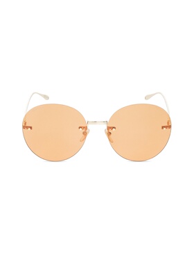 GUCCI 女士眼镜 690989I33308075 CO 花色 Gold metal sunglasses