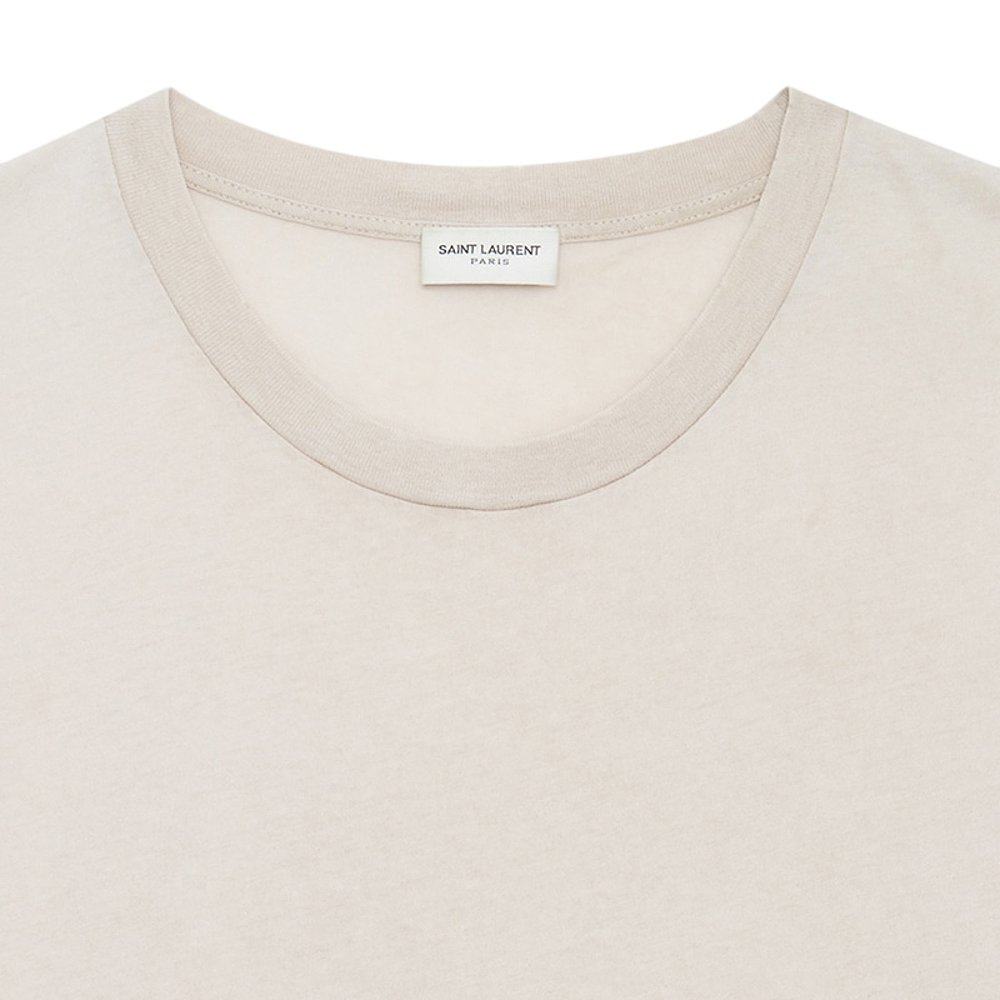 香港直邮圣罗兰女士淡粉色棉质t恤 天猫国际香港直购T恤