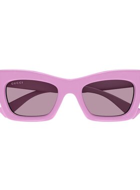 GUCCI 女士眼镜 GG1773S010 AW2025 紫色 几何框太阳镜古驰