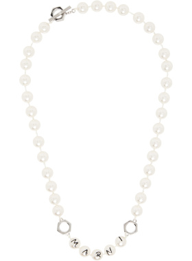 Marni 玛尼 男士 Faux-Pearls & Metal 项链 COZB0088A0M200100W1