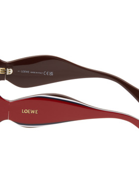 LOEWE 罗意威 女士 红色 Signature 太阳镜 LW40197U5266A1923373