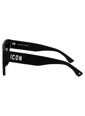 Dsquared2 二次方 男士 哑光黑色醋纤太阳眼镜 ICON0S003