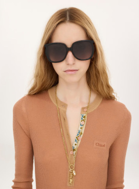 CHLOÉ 女士太阳镜 CH0389S001001 AW2026 黑色 C【付后1h可退】