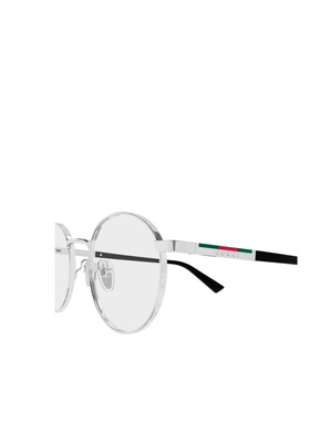 GUCCI 男士眼镜 GG1966OK001 SS2025 白色 几何框平光镜古驰