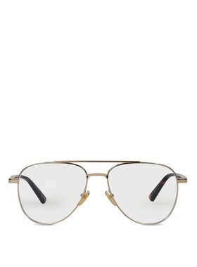 GUCCI 女士眼镜 840029I33308090 AW2025 白色 飞行员镜框太阳镜