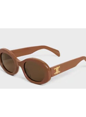CELINE 女士太阳镜 4S194CPLB02CM AW2025 棕色 TRIOMPHE 01 徽标