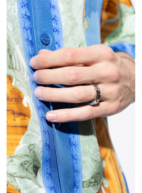 VERSACE 男士戒指 10222821A006203J030 CO 银色 Ring with a cha