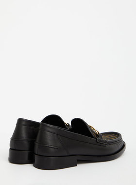 FENDI 男士商务休闲鞋 7D1550AJZFF0R7R CO 黑色 'O'Lock' loafer