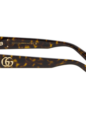 Gucci 古驰 女士 棕色 Low Nose Bridge Fit 太阳镜 GG1954SA002