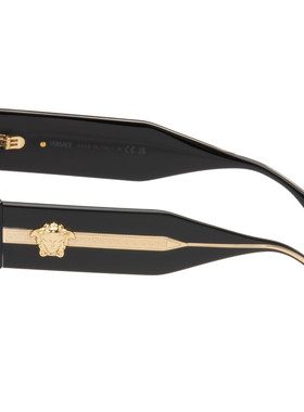 versace 范思哲 女士 黑色 Medusa Focus Cat-Eye 太阳镜 0VE4509