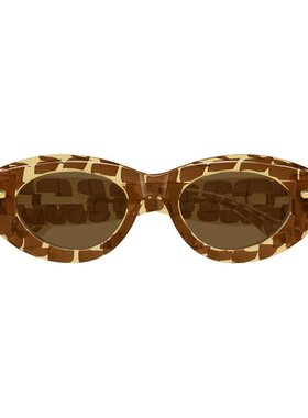 BOTTEGA VENETA 女士眼镜 BV1322S006 CO 棕色 全框太阳镜