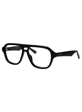 GUCCI 男士眼镜 GG2183O001 SS2026 黑色 飞行员框光学眼镜
