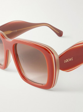 LOEWE 罗意威 男士 + Paula's Ibiza 标志方形醋纤太阳眼镜 LW401