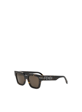 FENDI 男士眼镜 FE40078I52E AW2024  几何绿色太阳镜配饰