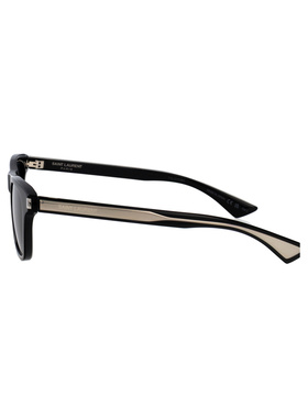 Saint Laurent 圣罗兰 男士 BLACK-CRYSTAL-BLACK 醋纤太阳眼镜 S