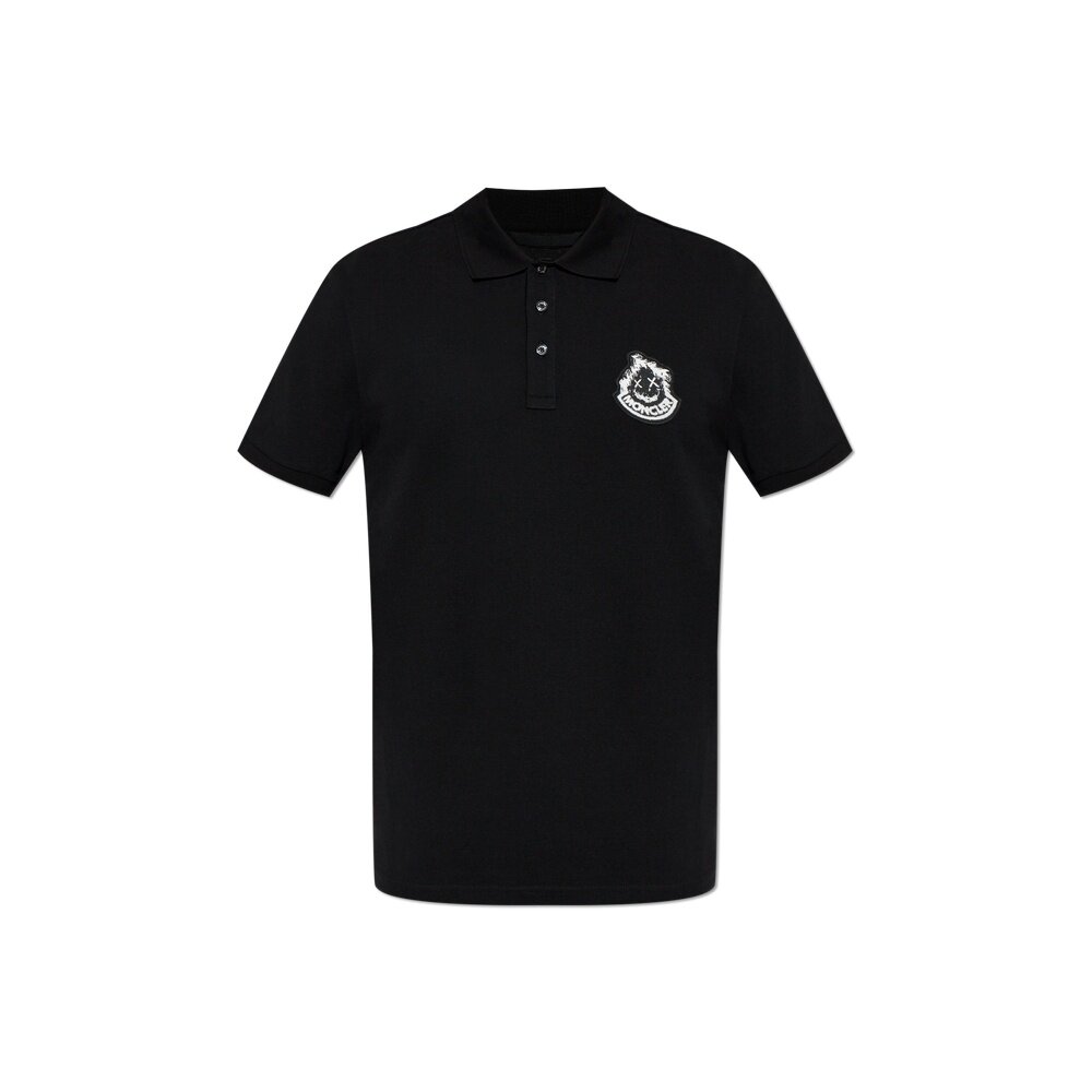 Hong Kong direct mail MONCLER men's POLO shirt L20918A0000989A16999 CO black short sleeves