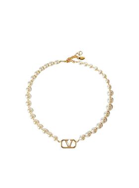 VALENTINO 女士项链 1W2J0P13UXM0O3 CO 黄色 logo金属项链