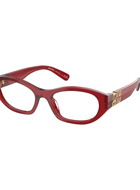 MIU MIU 男士眼镜 MU03WV25M1O1 CO 红色 全框平光镜