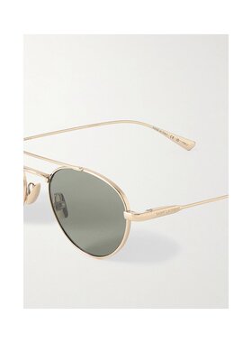 1h可退 潮奢 Saint Laurent 圣罗兰 男士 飞行员镀金太阳眼镜 SL9