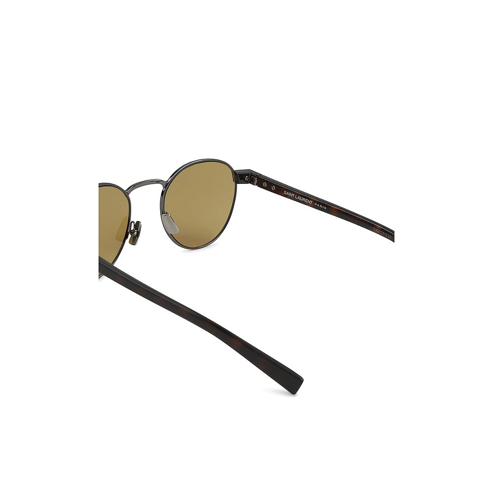 1h可退 潮奢 Saint Laurent 圣罗兰 男士 圆形太阳镜 803705Y9965 - 图1