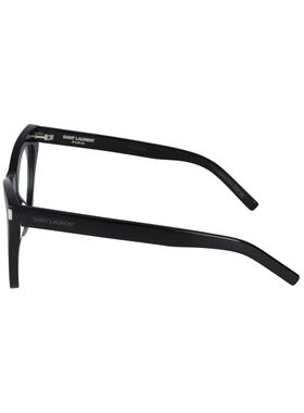 1h可退 潮奢 Saint Laurent 圣罗兰 女士 黑色徽标平光镜 SL214KA