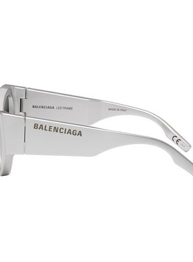 1h可退 潮奢 Balenciaga 巴黎世家 女士 银色 LED Frame 太阳镜 B