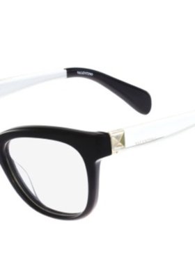 VALENTINO 女士眼镜 V26911 AW2021 白色 黑色徽标平光镜