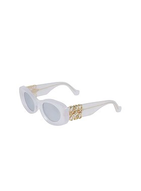 1h可退 潮奢 LOEWE 罗意威 女士 白色太阳眼镜 LW40175U49