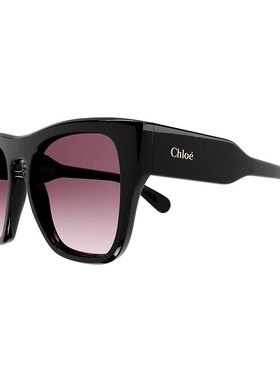 1h可退 CHLOÉ 女士太阳镜 CH0149S001055 SS2023 黑色 徽标太阳镜