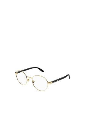 GUCCI 男士太阳镜 GG1585O001 SS2025 黑色 圆框平光镜