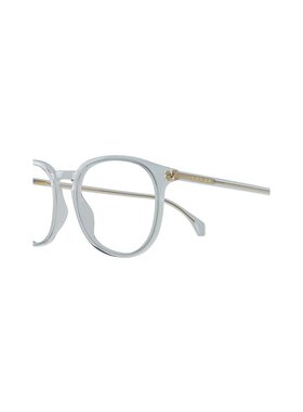 GUCCI 男士眼镜 GG0551O013 AW2024 灰色 圆框平光镜古驰