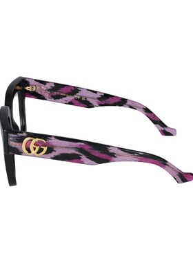 GUCCI 女士眼镜 GG1549O003 SS2024 黑色 方形全框平光镜古驰