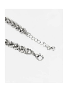 1h可退 潮奢 ASOS 男士 设计链条绳子手链(2件套)(黑色)