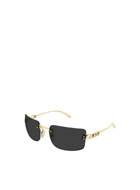 GUCCI 女士眼镜 GG2038S001 SS2026 金色 Gucci Block Bending 太