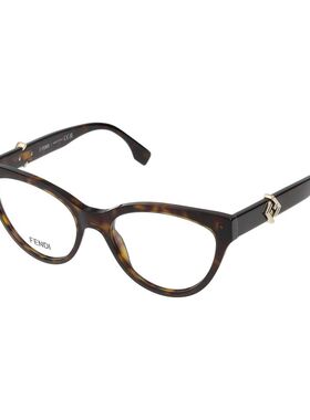 1h可退 FENDI 女士眼镜 FE50134I052 AW2025 灰色 全框平光镜
