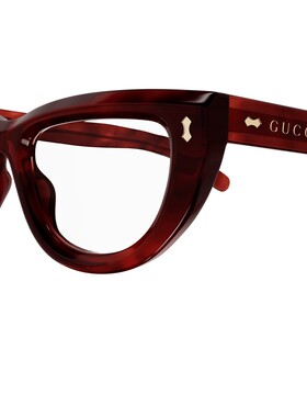GUCCI 女士眼镜 GG1521O003 CO 古驰徽标 棕色平光镜
