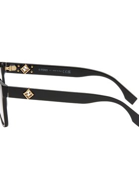 1h可退 潮奢 Fendi 芬迪 女士 黑色 FF Diamonds 眼镜 FE50117I55