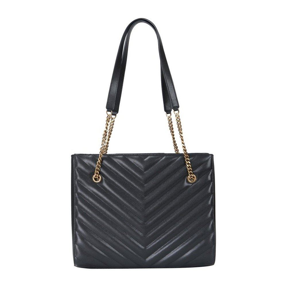 香港直邮圣罗兰女士黑色牛皮单肩包 天猫国际香港直购女士包袋