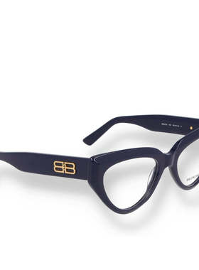 BALENCIAGA 女士眼镜 BB0276O004 AW2023 蓝色 BB0276O