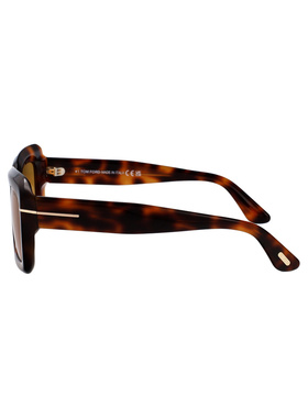 TOM FORD 女士太阳镜 FT131853E AW2025 棕色 几何太阳镜