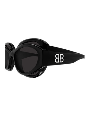 BALENCIAGA 男士太阳镜 BB0456S001 AW2025 黑色 1OGM5BZ0A