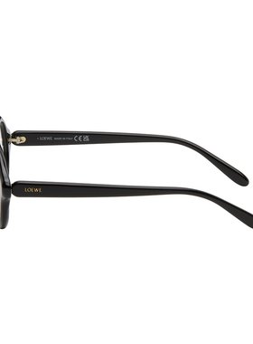 1h可退 潮奢 LOEWE 罗意威 女士 黑色 Slim Round 眼镜 LW50098IW