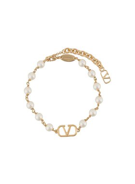 VALENTINO 女士手链手镯 UW2J0G16UXM23R CO 黄色 VLOGO 珠饰手链