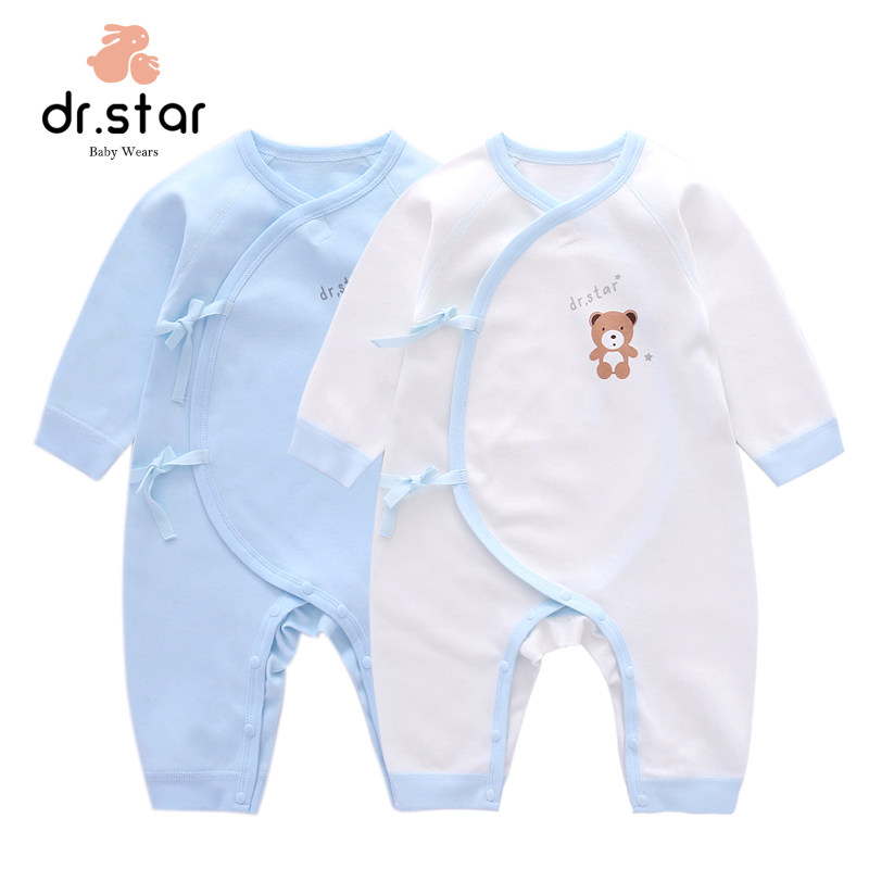 宝宝春装秋夏季新生儿纯棉哈衣 双兔星连身衣/爬服/哈衣